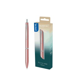 PILOT ΣΤΥΛΟ ΚΟΥΜΠΙ BALLPOINT ΜΑΥΡΟ ΜΕΛΑΝΙ BLISTER 1.0mm ACRO 1000 ΡΟΖ ΚΟΡΑΛΙ